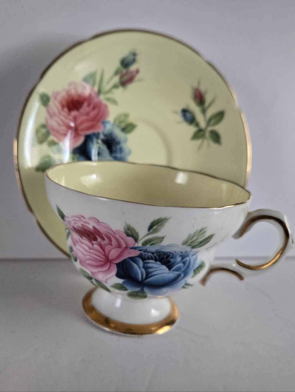 Consort Bone China Teacup And Saucer Set Vintage